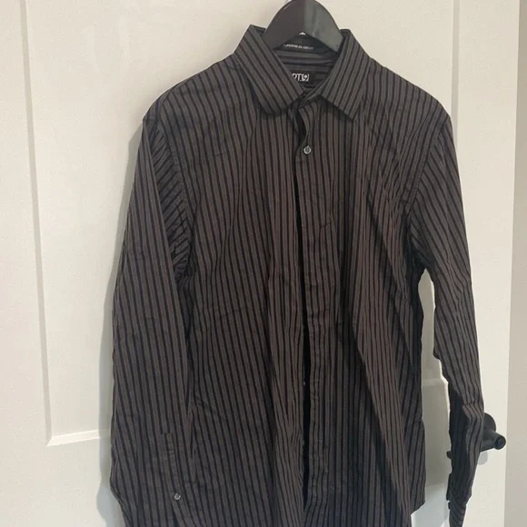 APT.9 Striped Long Sleeve Dress Shirt - Picture 2 of 9